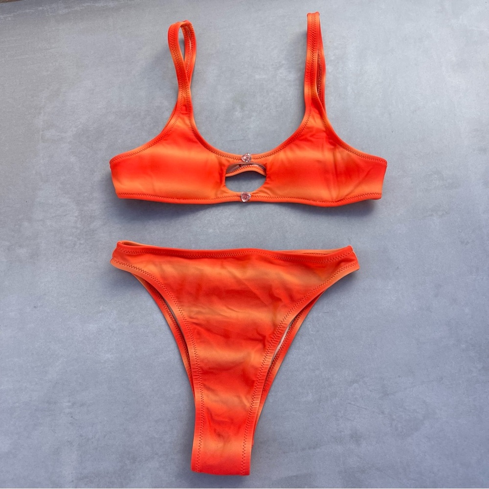 Orange Striped Bikini